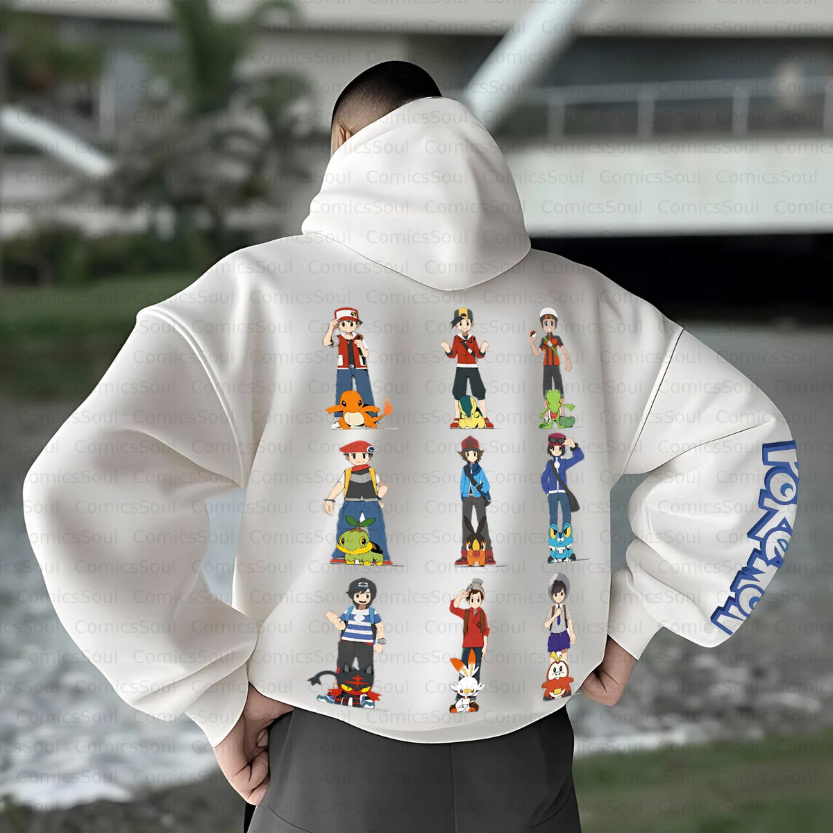 PKM-Unisex Anime Inspired Vintage Plush Hoodie