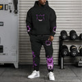 PKM-Unisex Anime 3D Print Fleece Hoodie and Pants Set
