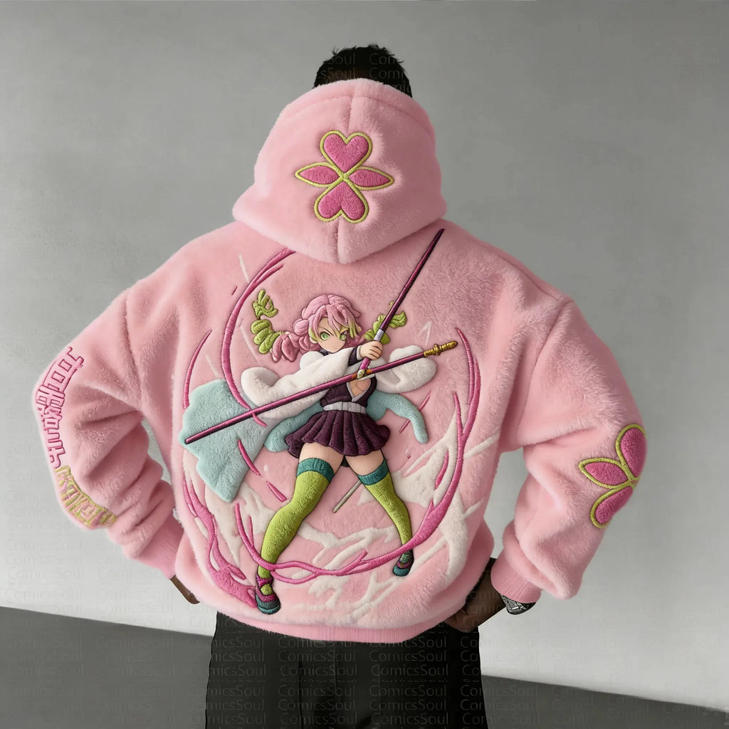 KNY Color-blocked Corduroy Hooded Sweatshirt