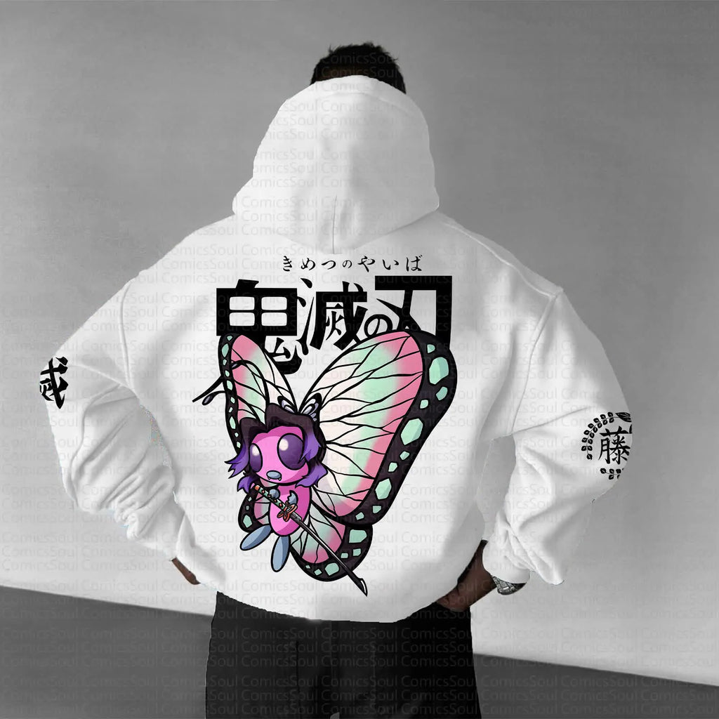 PKM-Unisex Anime Graphic Streetwear Vintage Hoodie