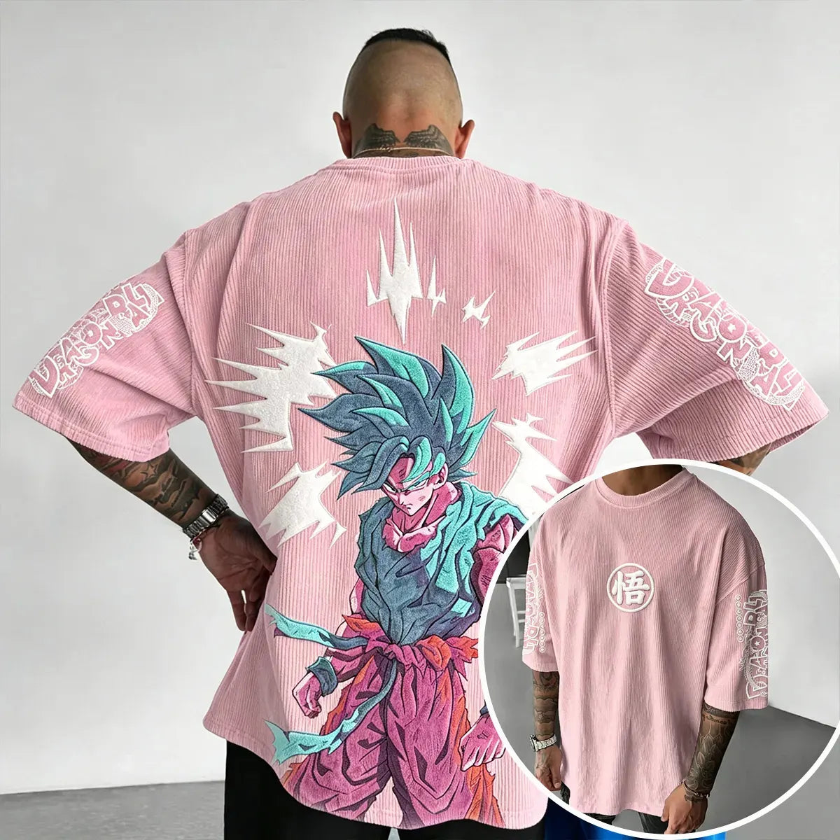 Dragon Ball Unisex Anime Inspired Vintage Corduroy T-Shirt