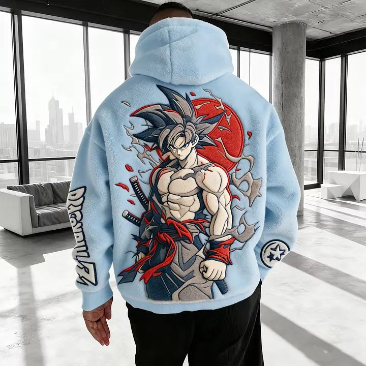 Dragon Ball Color Blocked Plush Hoodie