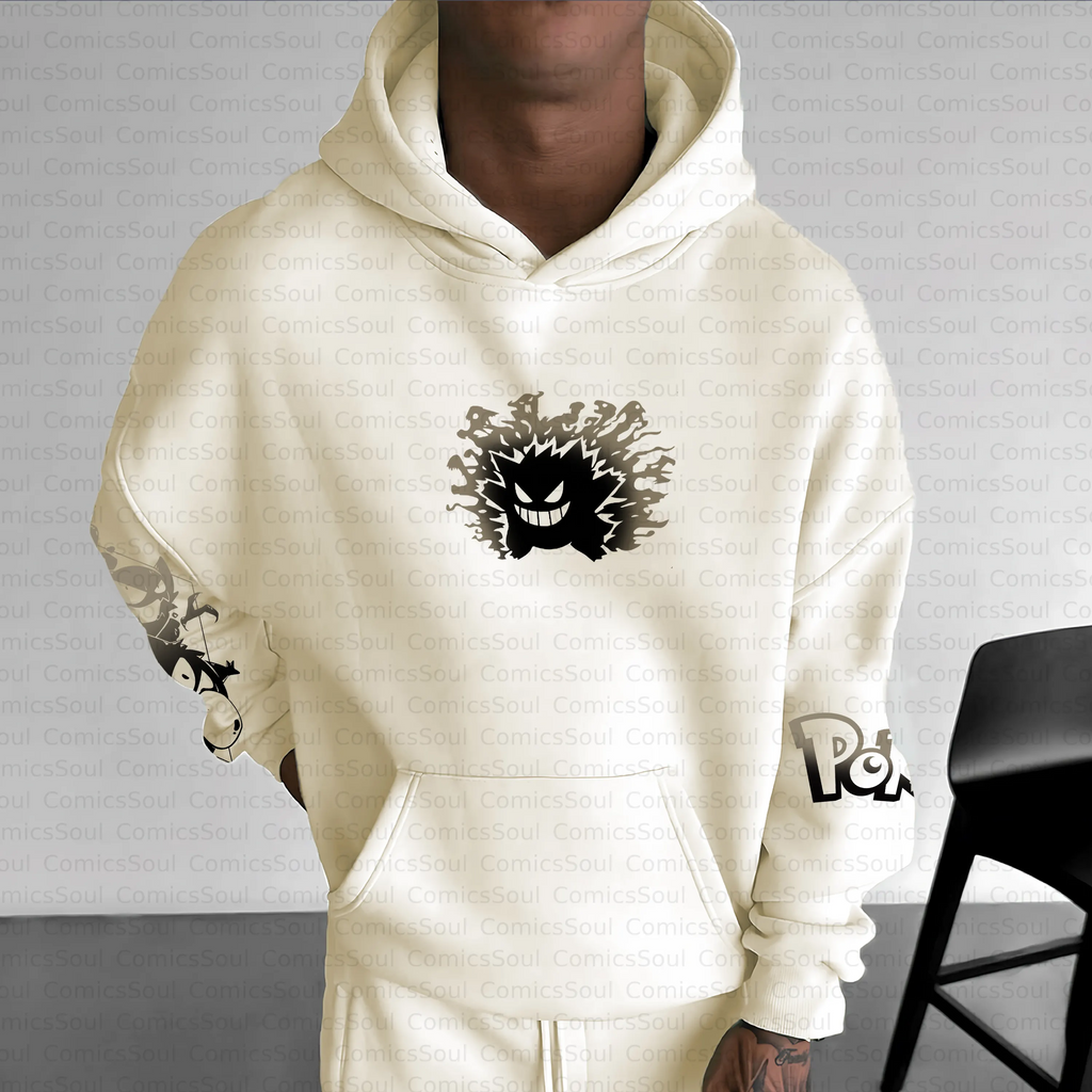 PKM-Unisex Anime Inspired Vintage Plush Hoodie