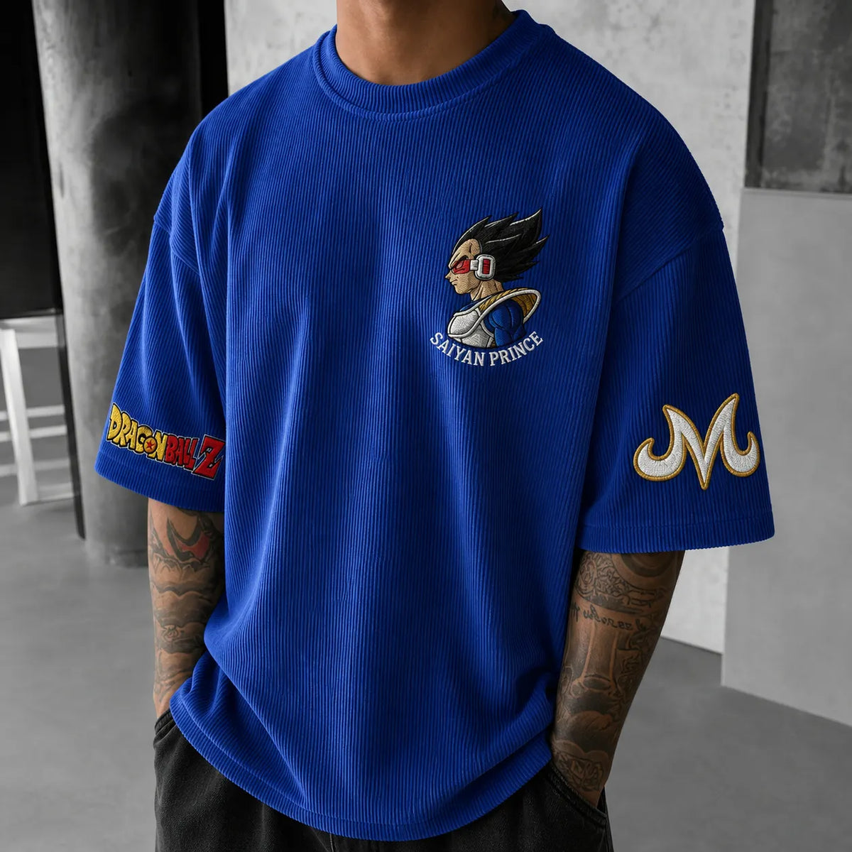 Dragon Ball Unisex Short-Sleeve Corduroy T-Shirt With Anime Print