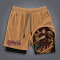 NINDO Unisex Double-layer Shorts With Anime Print