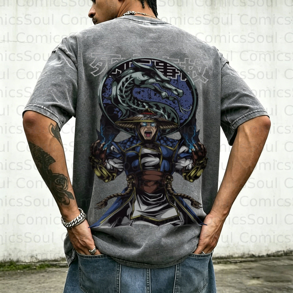 MK-Unisex Anime Inspired Vintage Washed T-Shirt