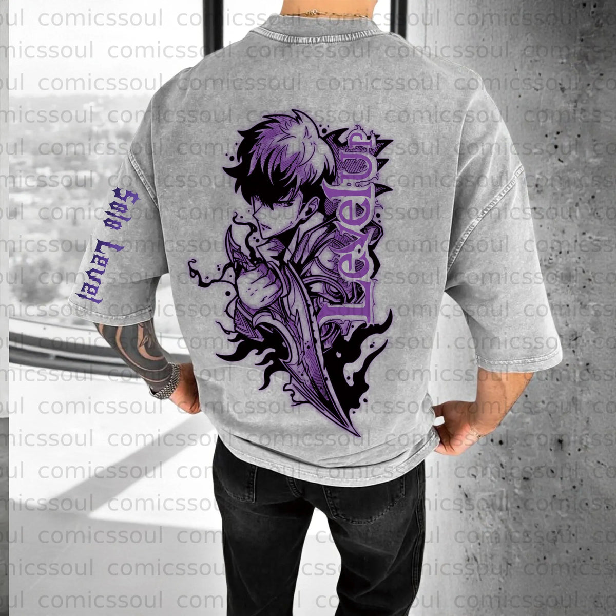 SL-Unisex Anime Inspired Vintage Washed T-Shirt