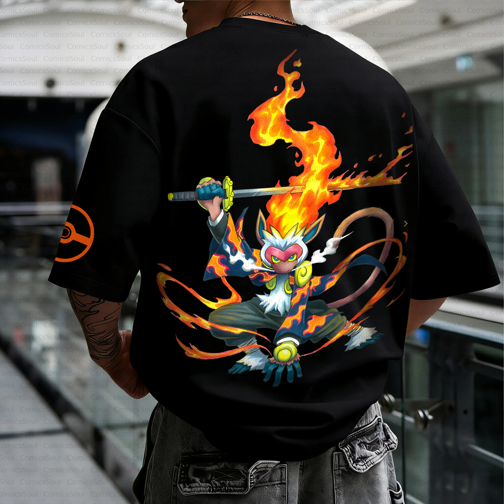 PKM-Unisex Anime Inspired Vintage T-Shirt