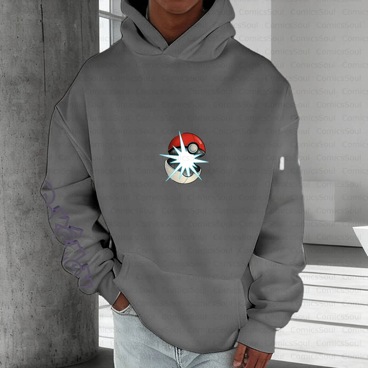 PKM-Unisex Anime Inspired Vintage Plush Hoodie