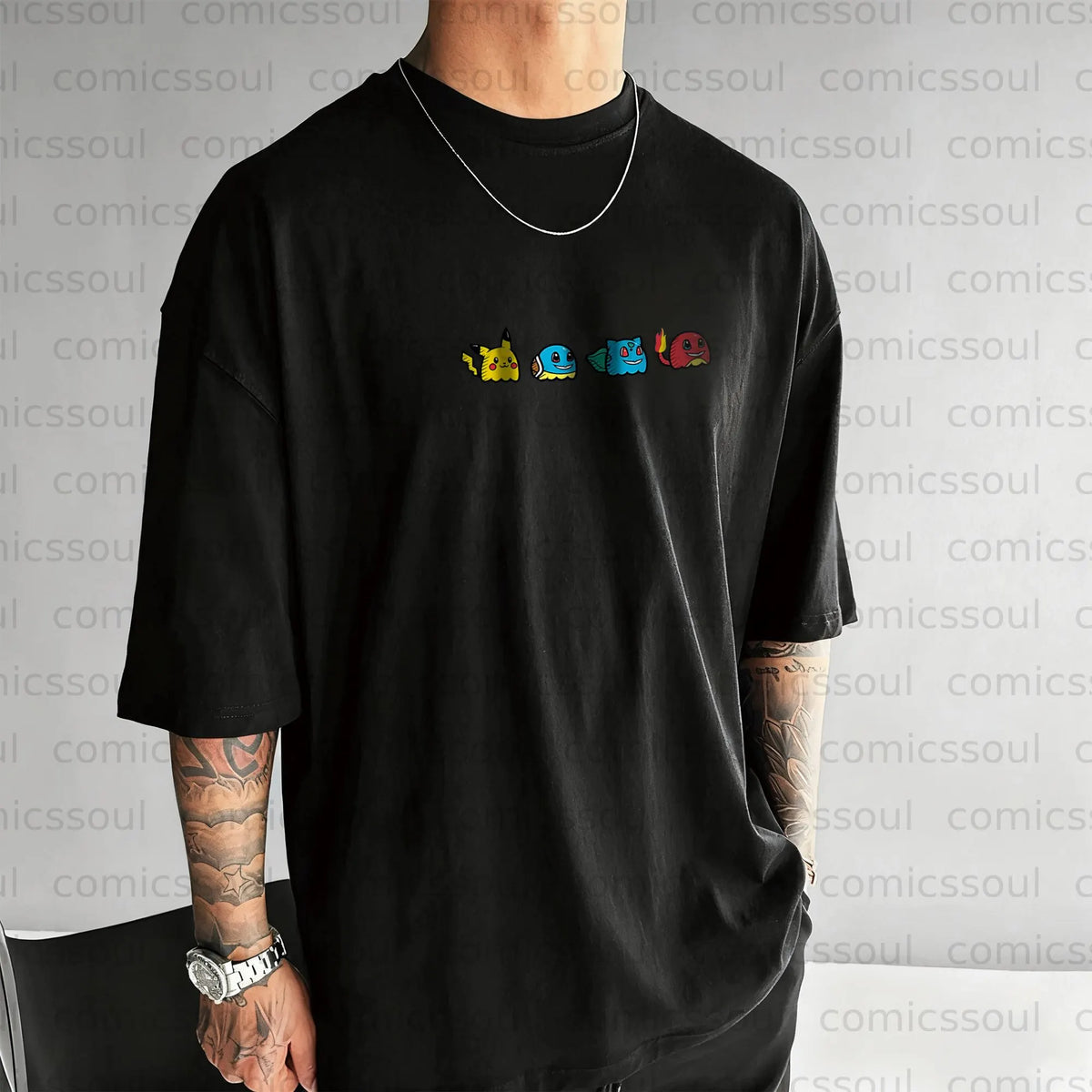 PKM-Unisex Anime Inspired Vintage T-Shirt