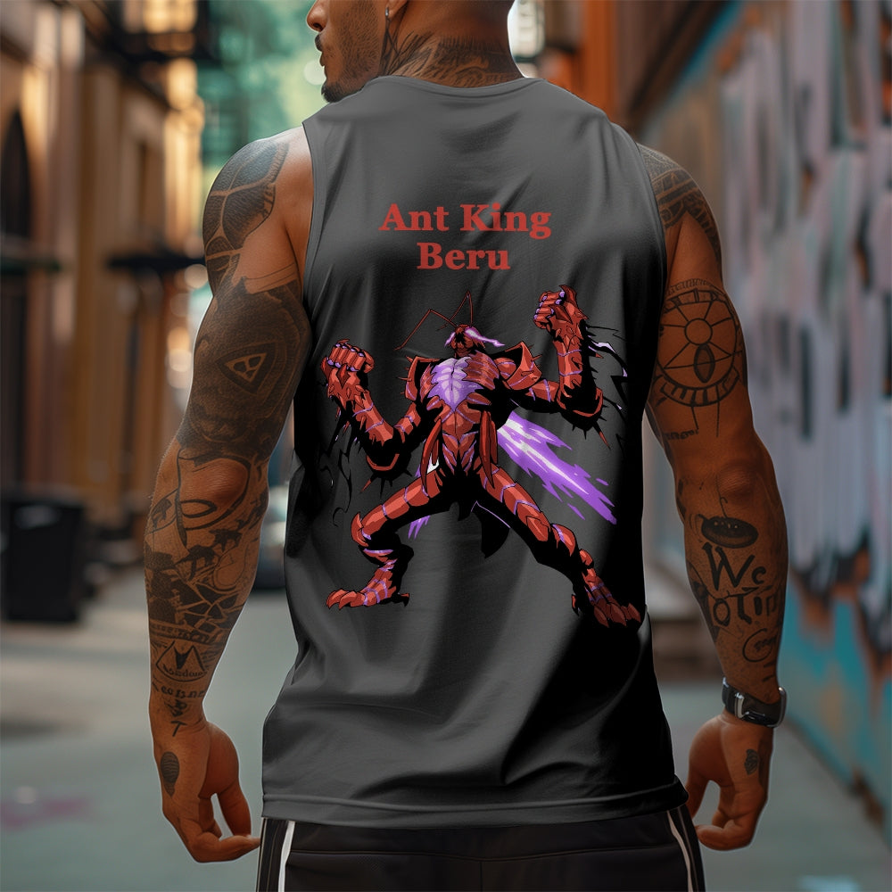 SL-Oversized Anime Print Gym Tank Top