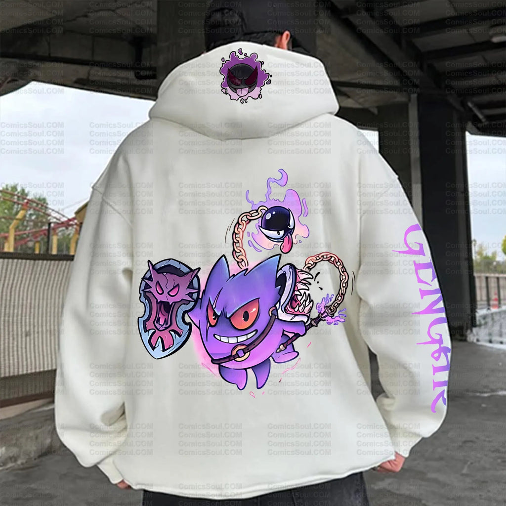PKM-Unisex Graphic Streetwear Vintage Plush Hoodie