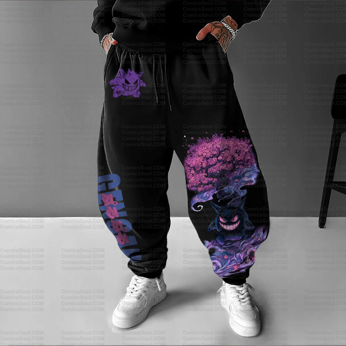 PKM-Unisex Anime Inspired Vintage Plush Pants