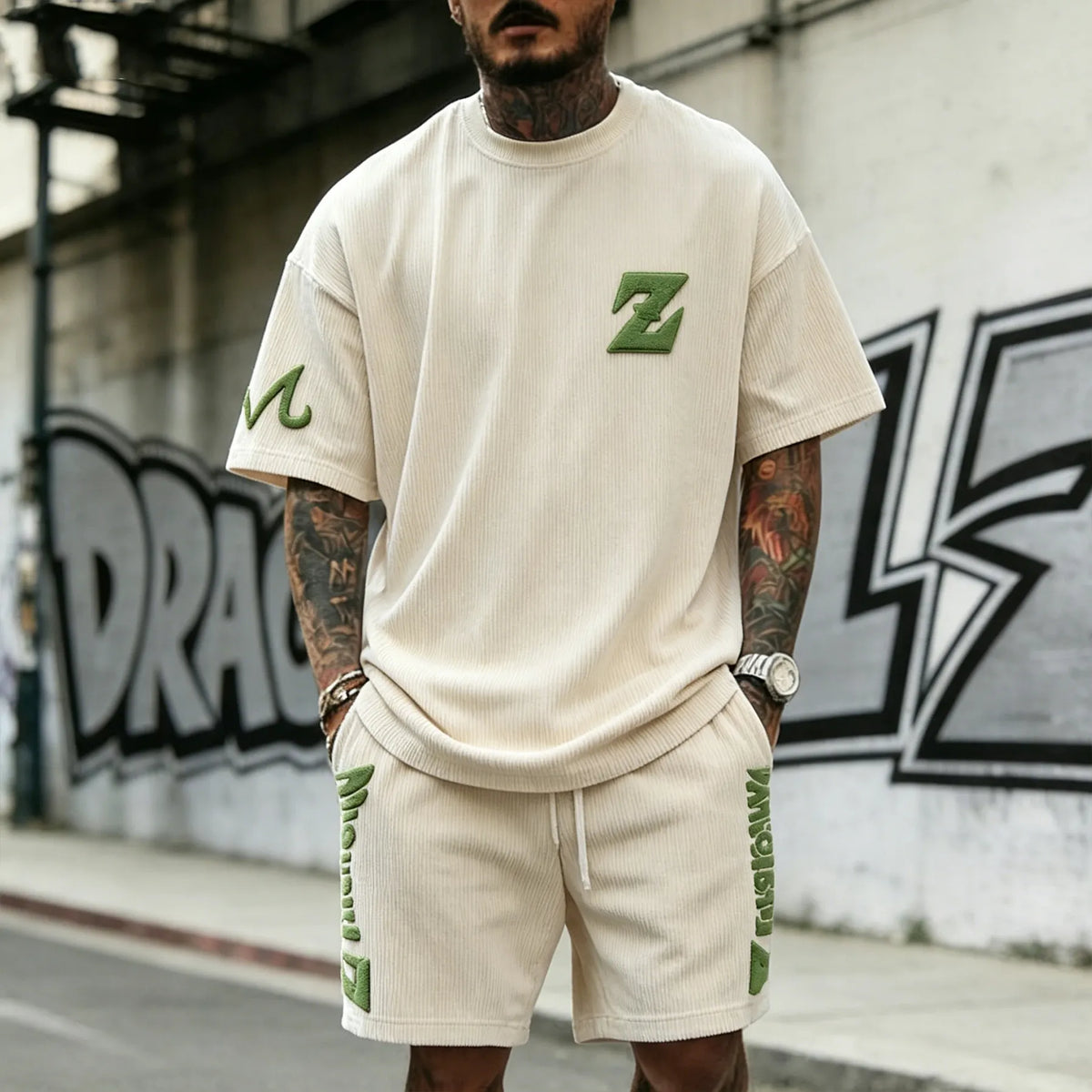 Dragon Ball Unisex Anime Inspired Vintage Corduroy T-Shirt