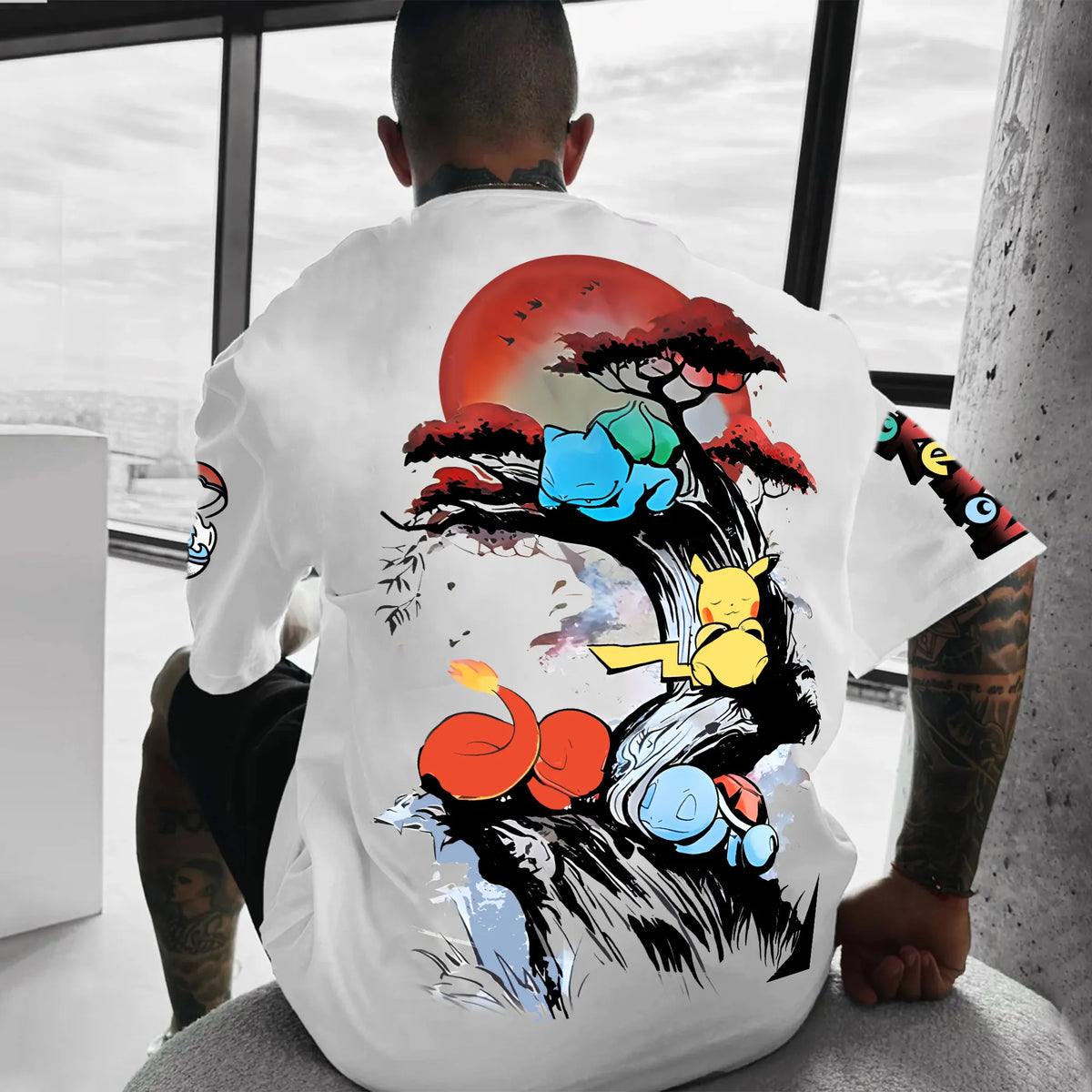 PKM-Unisex Anime Inspired Vintage T-Shirt