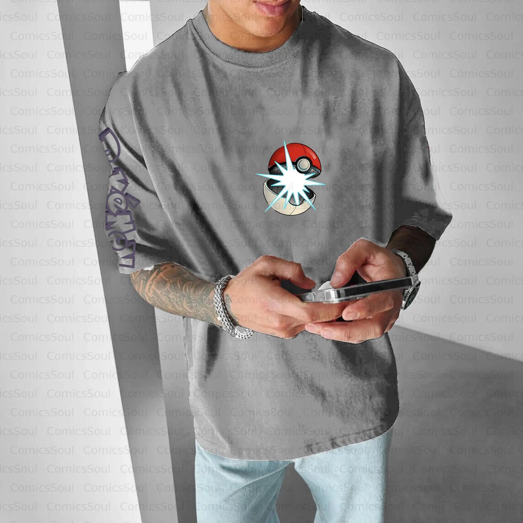 PKM-Unisex Anime Inspired Vintage T-Shirt