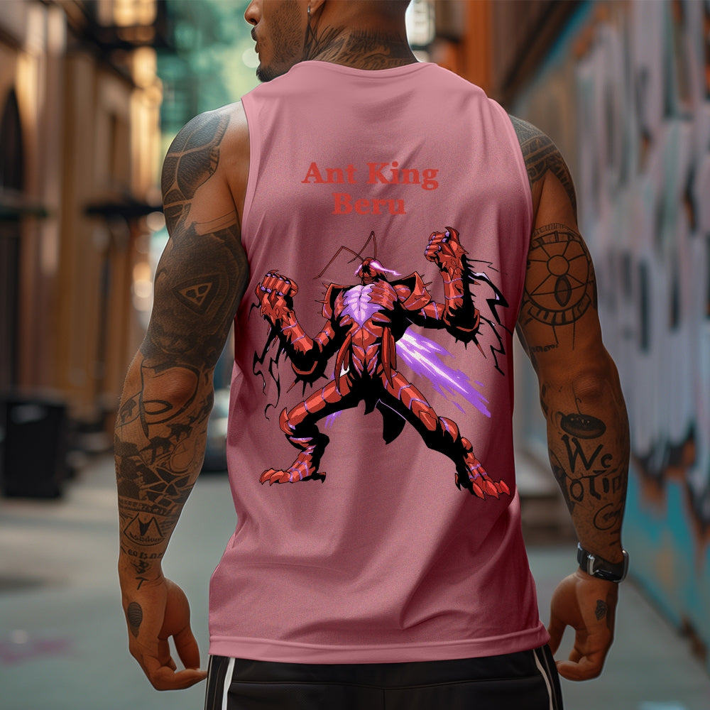 SL-Oversized Anime Print Gym Tank Top