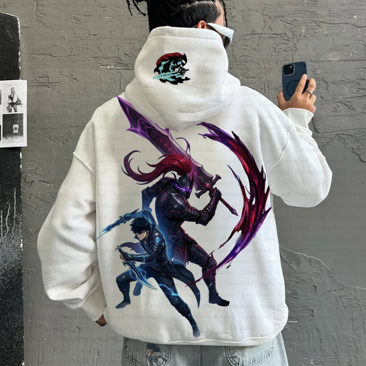 SL-Unisex Anime Inspired Vintage Plush Hoodie