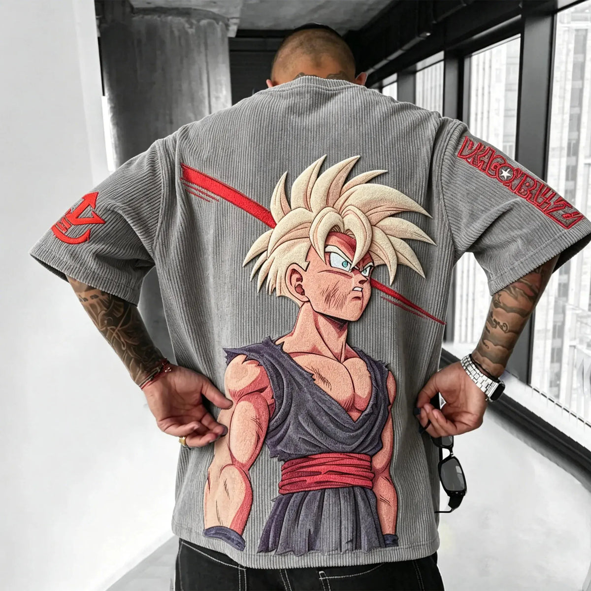 Dragon Ball Unisex Anime Inspired Vintage Corduroy T-Shirt