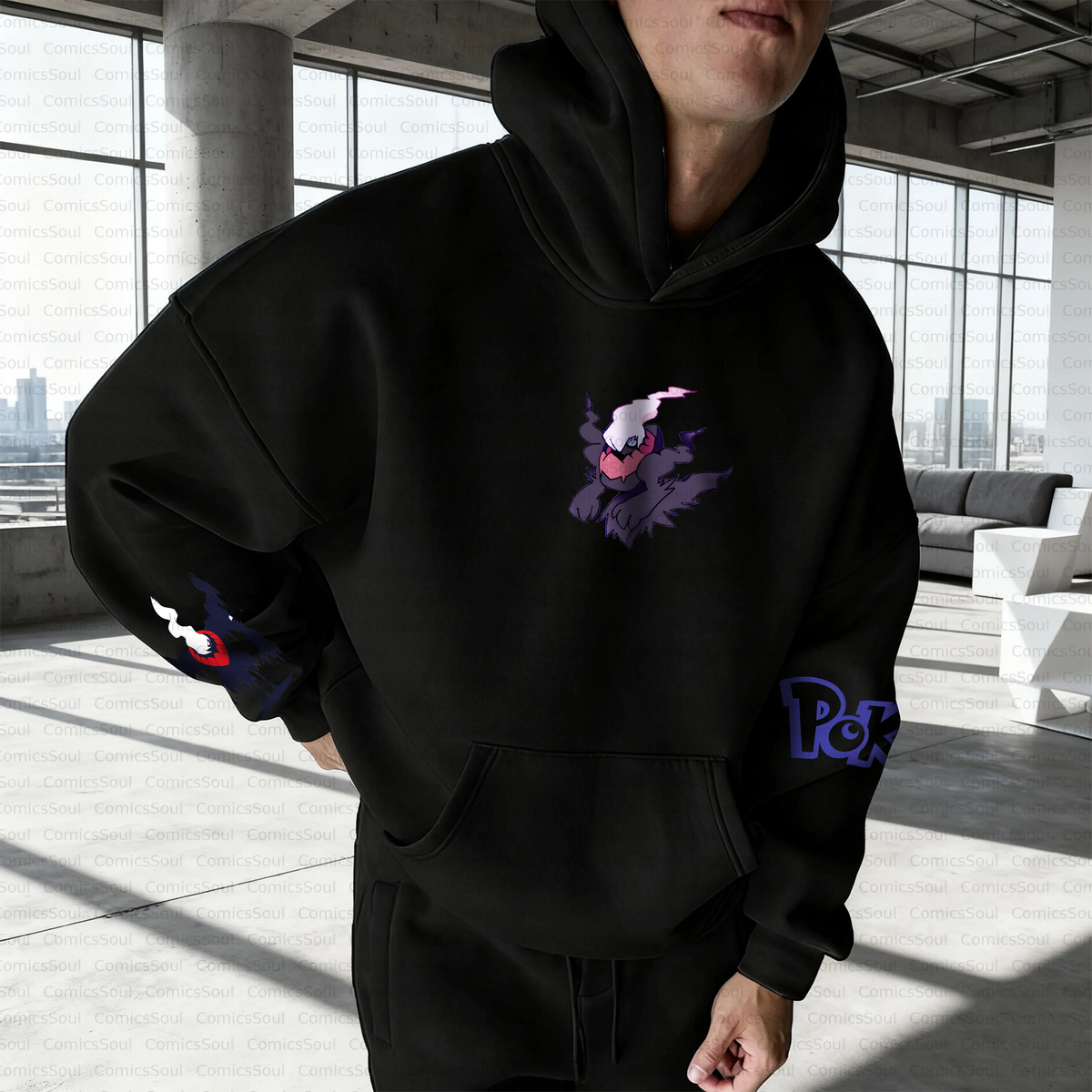 PKM-Unisex Anime Inspired Vintage Plush Hoodie