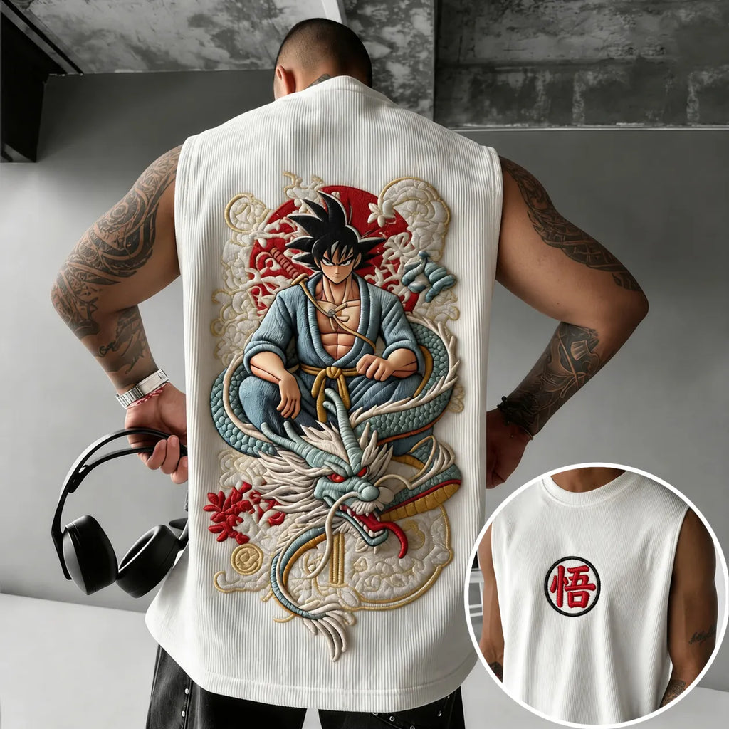 Dragon Ball Unisex Anime-Style Retro Corduroy Tank Top