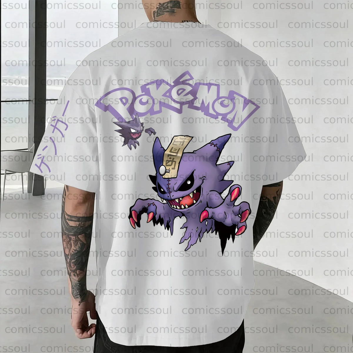 PKM-Unisex Anime Inspired Vintage T-Shirt