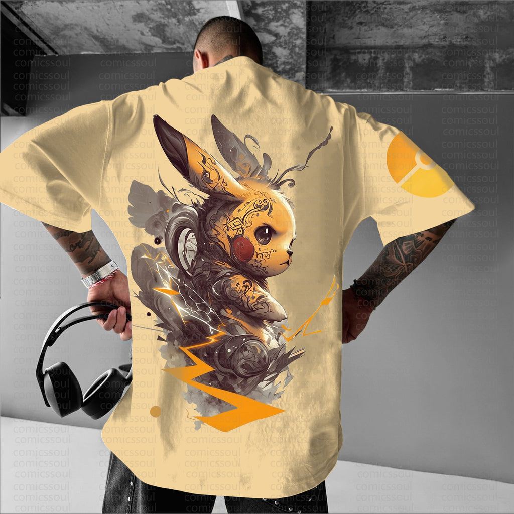 PKM-Unisex Anime Inspired Vintage T-Shirt