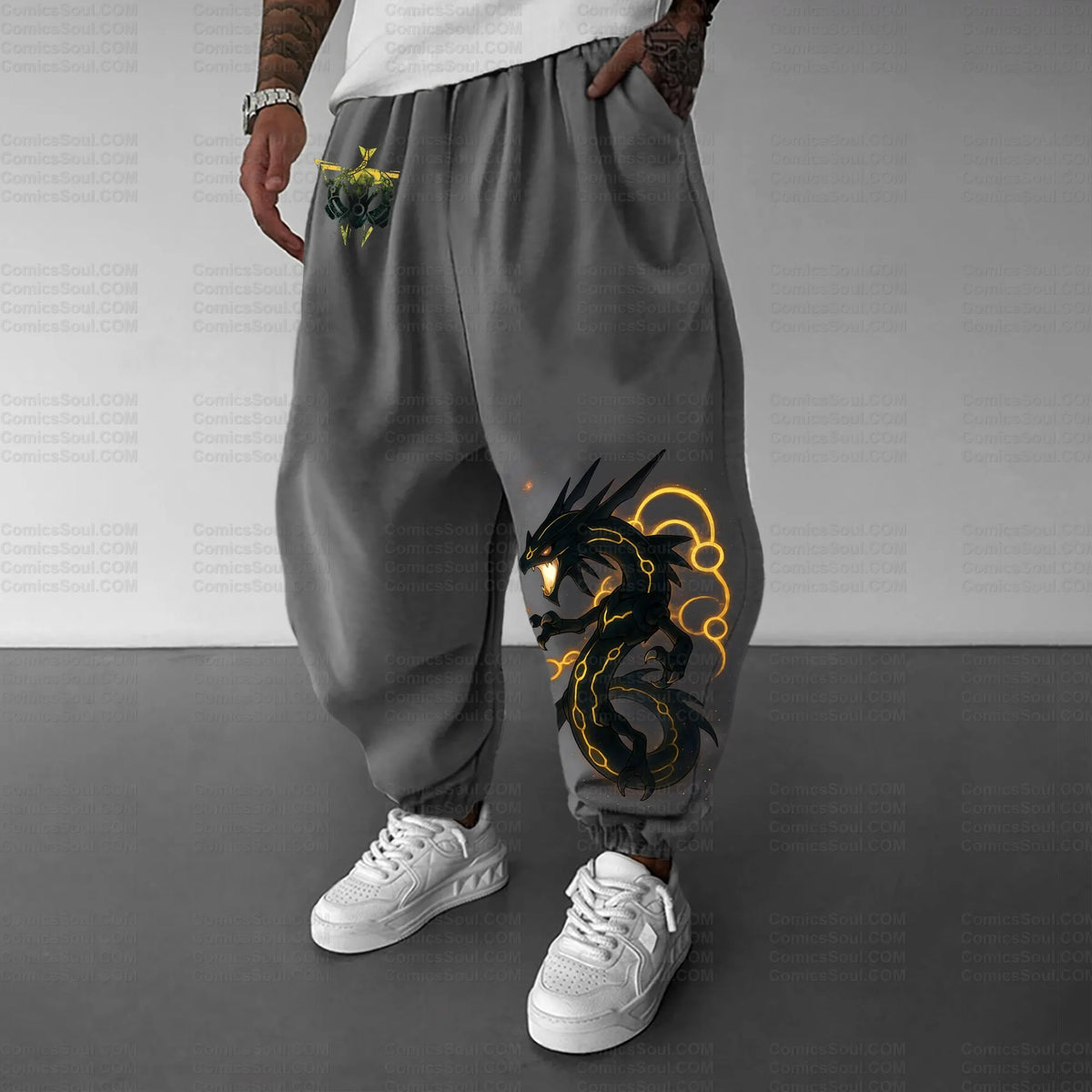 PKM-Unisex Anime Inspired Vintage Plush Pants