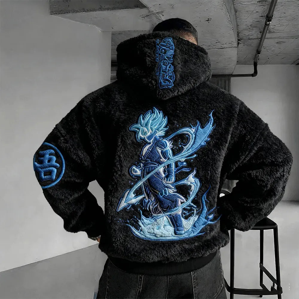 Dragon Ball Color Blocked Plush Hoodie