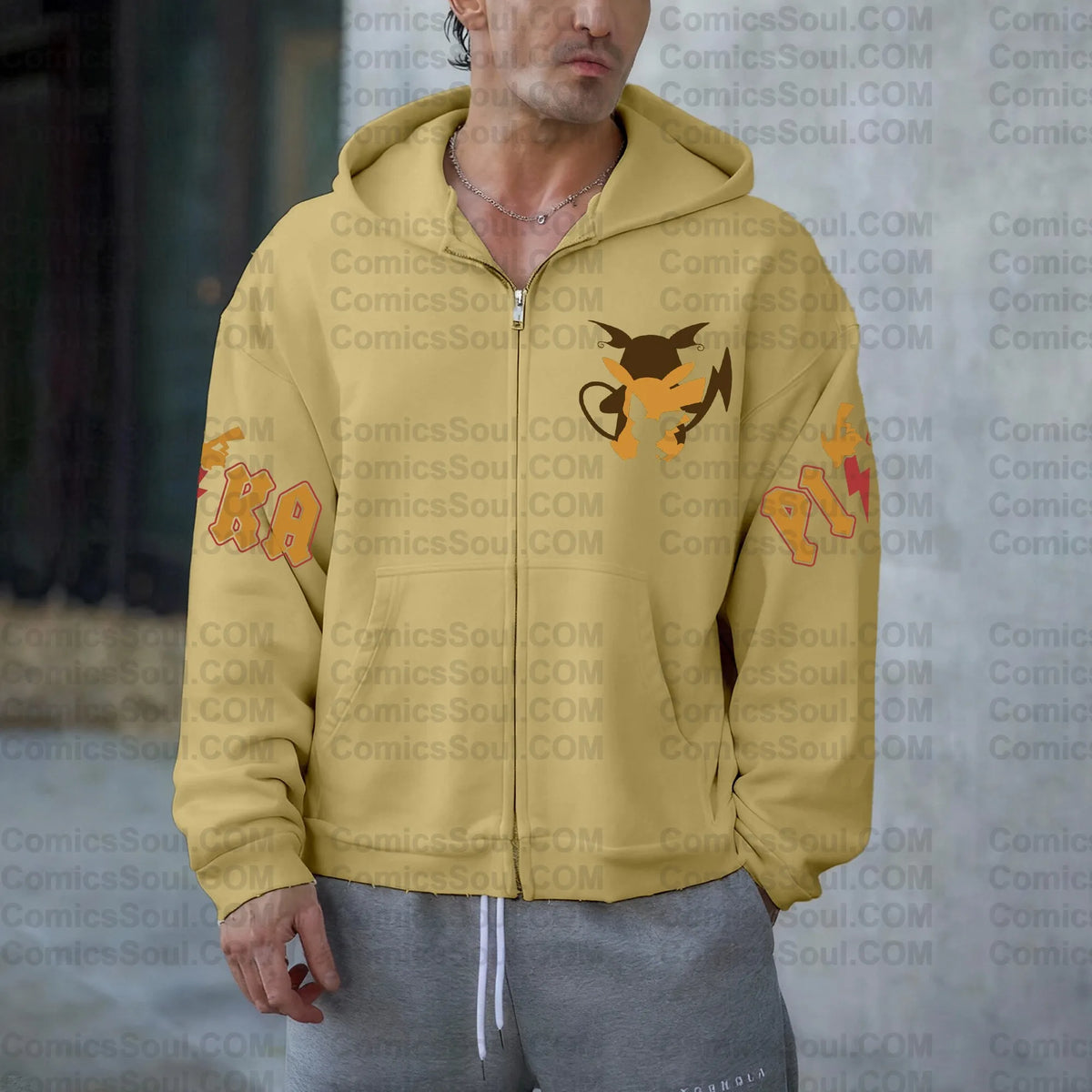 PKM-Unisex Graphic Streetwear Vintage Zipper Cardigan Plush Hoodie