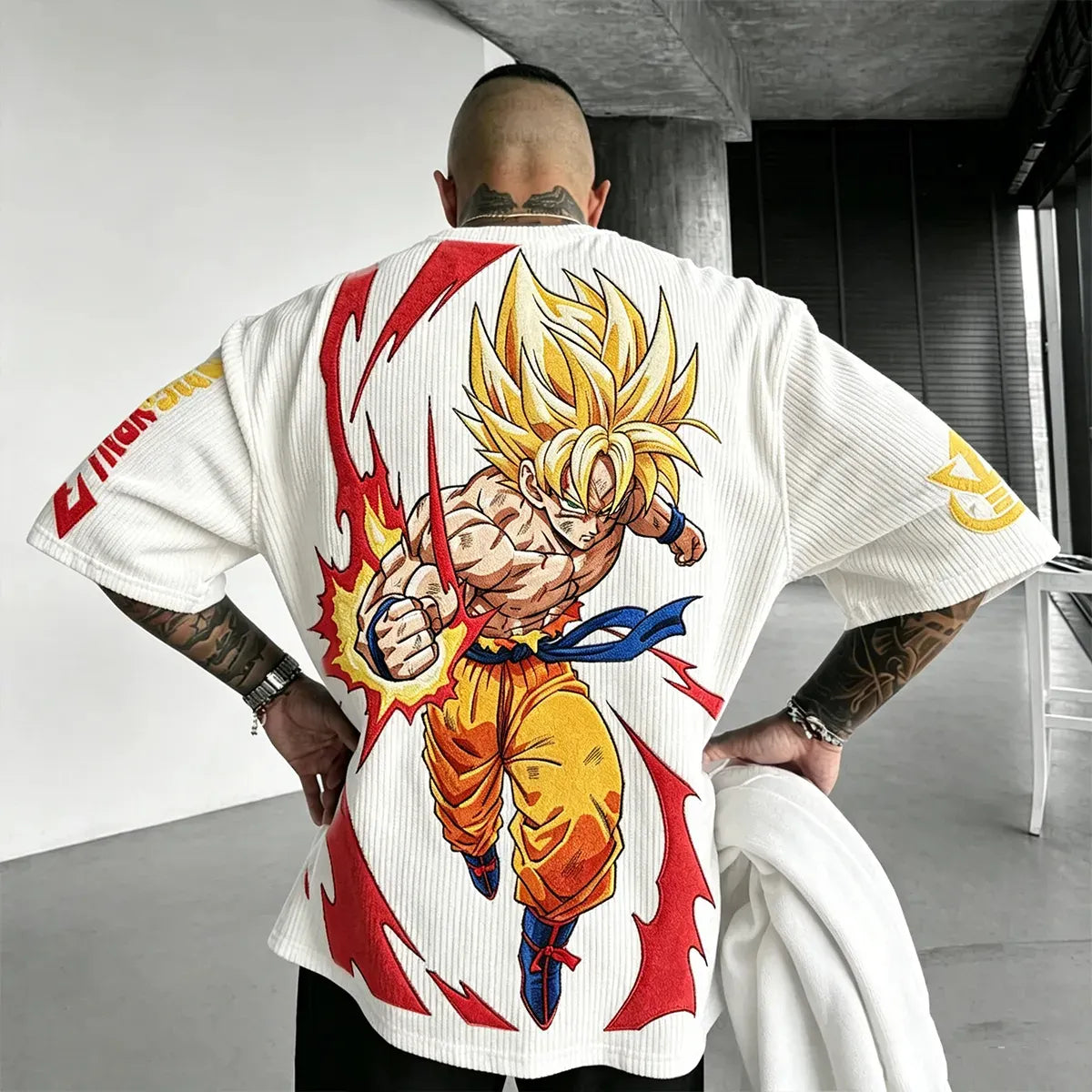 Dragon Ball Unisex Anime Inspired Vintage Corduroy T-Shirt