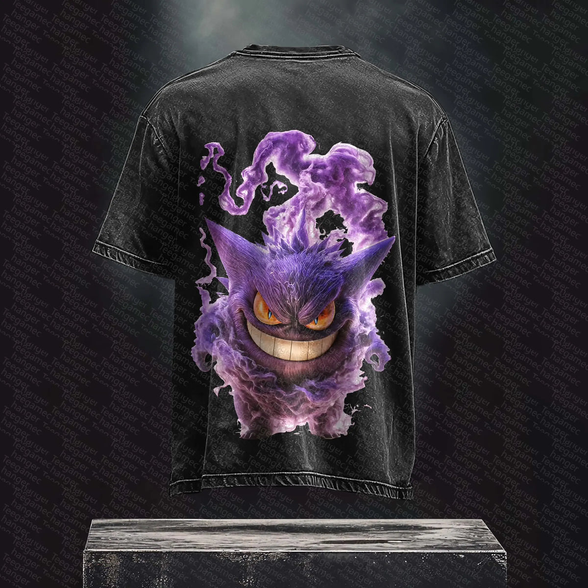 PKM-Unisex Anime Inspired Vintage Washed T-Shirt