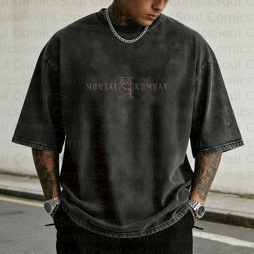 MK-Unisex Anime Inspired Vintage Washed T-Shirt