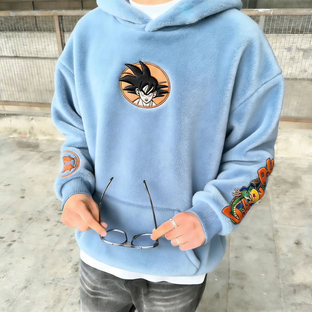 Dragon Ball Color Blocked Plush Hoodie