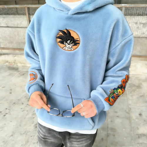 Dragon Ball Color Blocked Plush Hoodie
