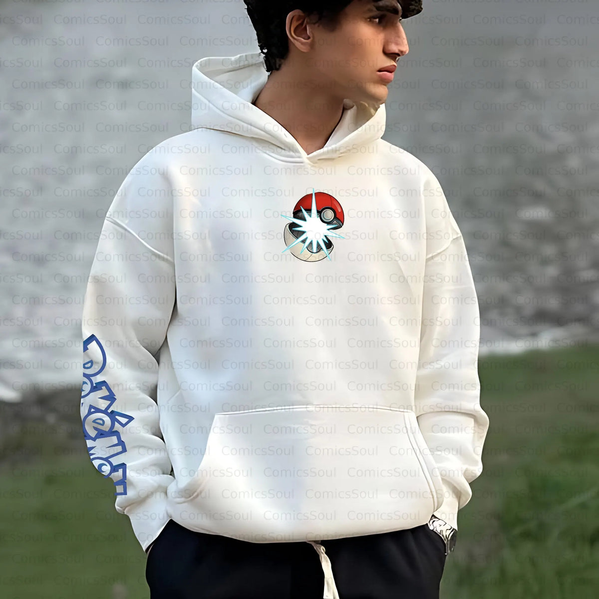 PKM-Unisex Anime Inspired Vintage Plush Hoodie