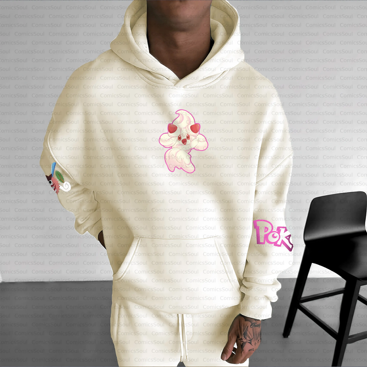 PKM-Unisex Anime Inspired Vintage Plush Hoodie