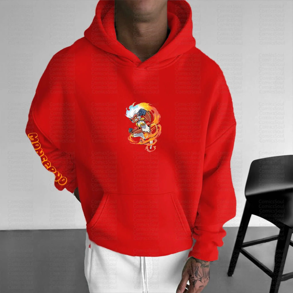 PKM-Unisex Anime Graphic Streetwear Vintage Hoodie