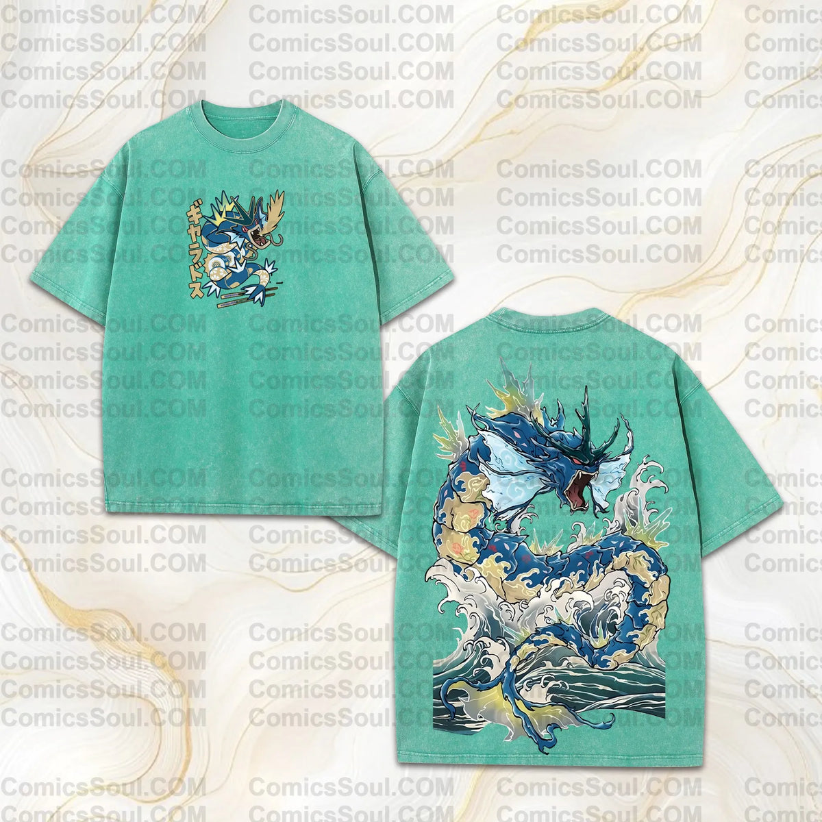 PKM-Vintage 3D Direct Inkjet Printed Washed Unisex T-Shirt