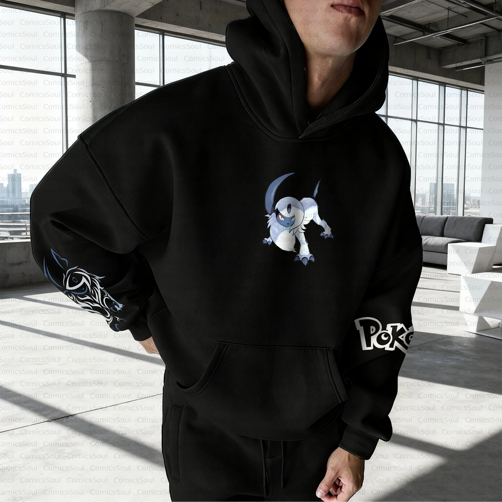 PKM-Unisex Anime Inspired Vintage Plush Hoodie