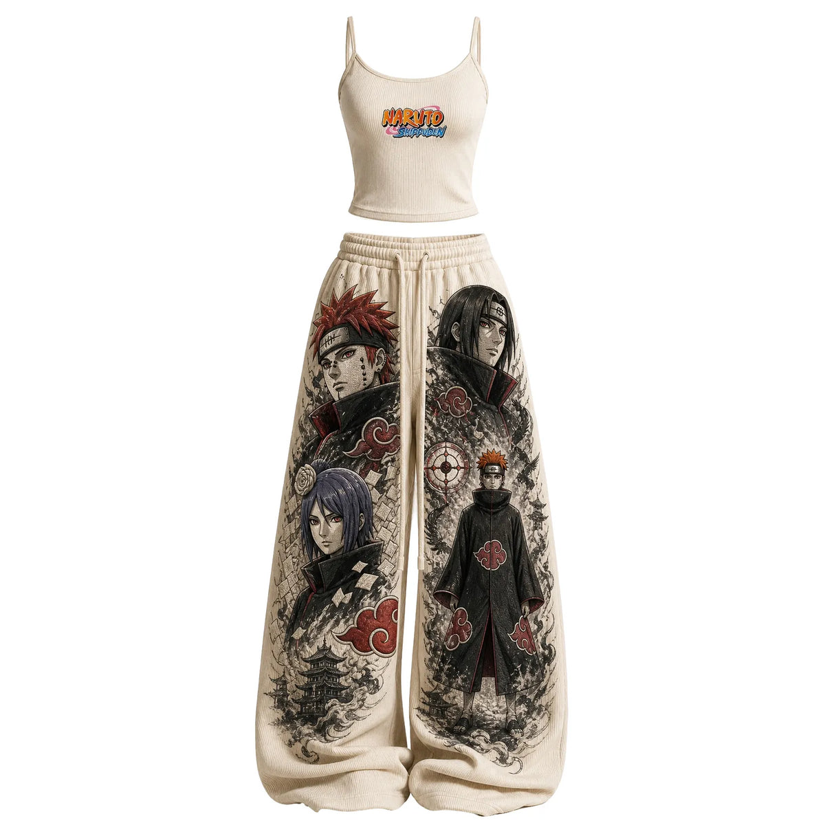 NINDO Women's Anime-Print Camisole And Pants Set