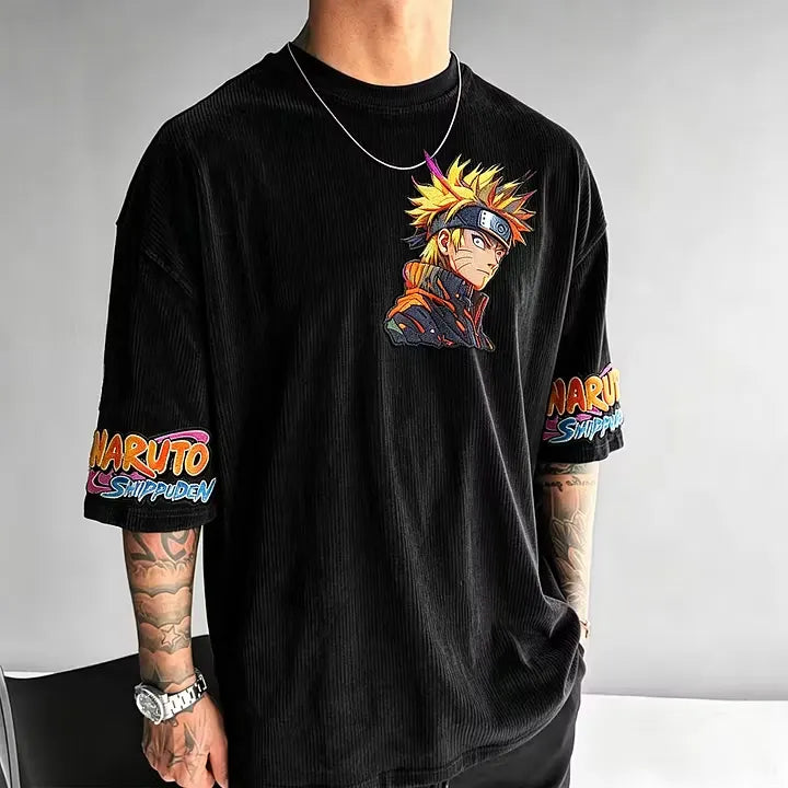 NINDO Anime Vintage Corduroy T-Shirt