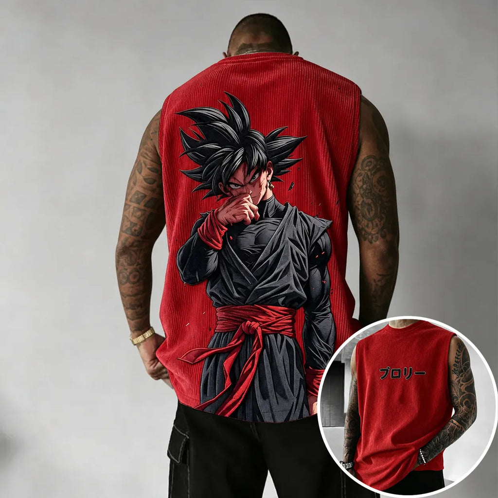 Dragon Ball Unisex Anime-Style Retro Corduroy Tank Top