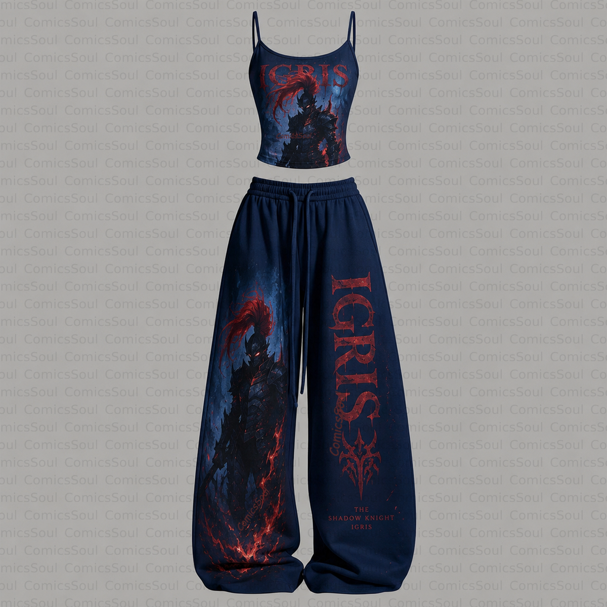 SL-Top & Elasticated Trousers Two-Piece Set