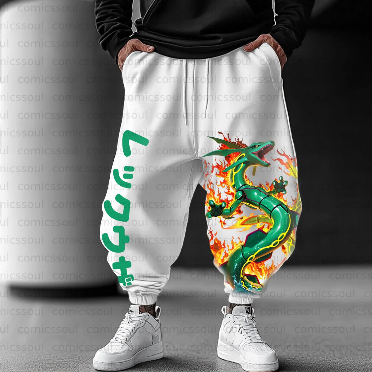 PKM-Unisex Anime Inspired Vintage Plush Pants