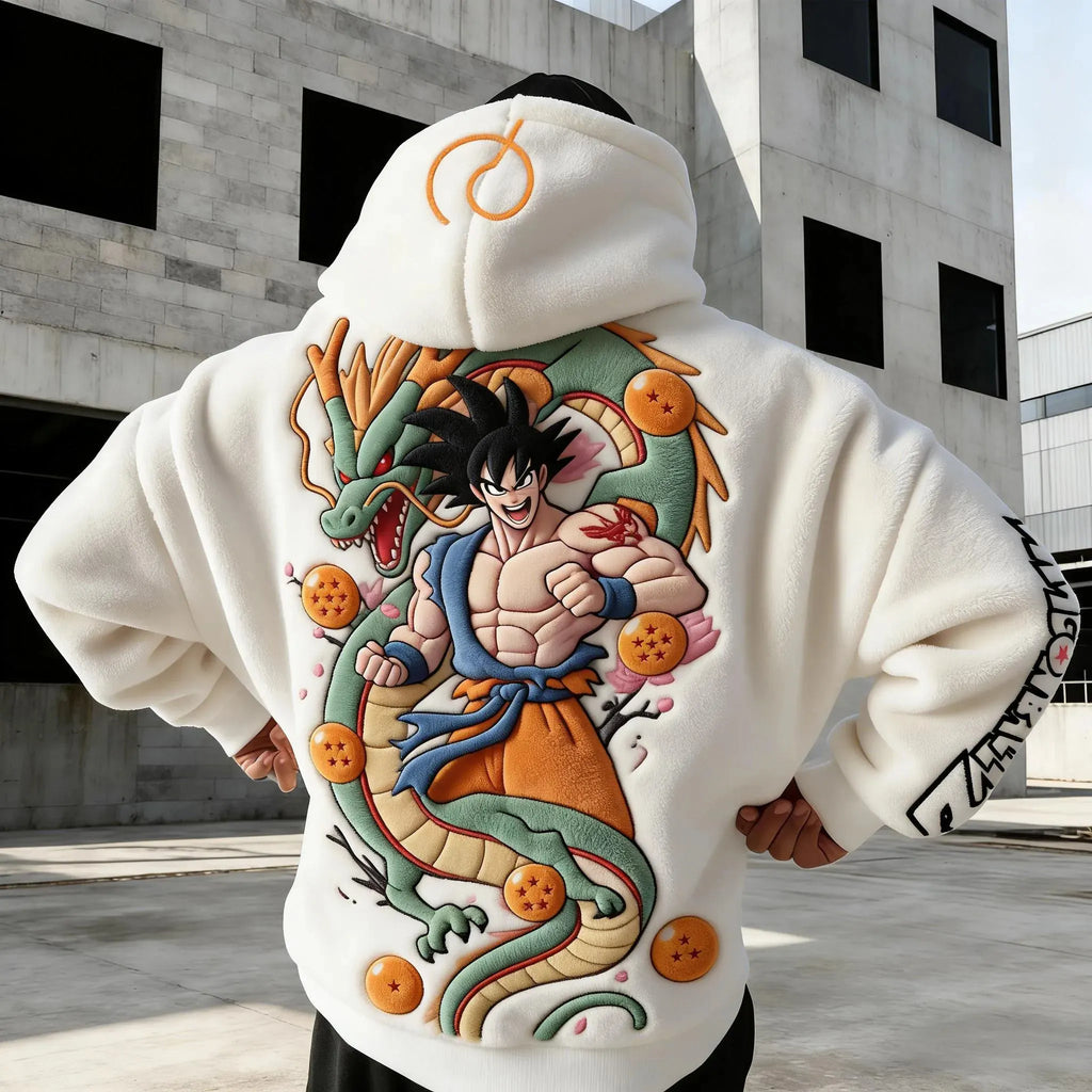 Dragon Ball Color Blocked Plush Hoodie