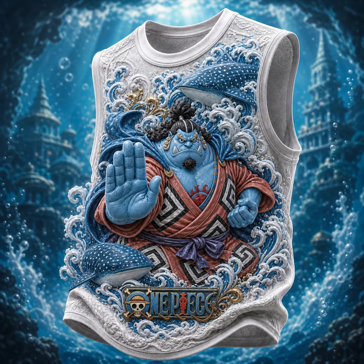 One Piece Pirate Crew Graphic Crew-Neck Tank Top