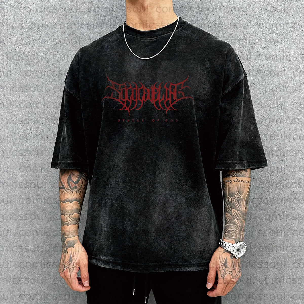 SL-Unisex Anime Inspired Vintage Washed T-Shirt