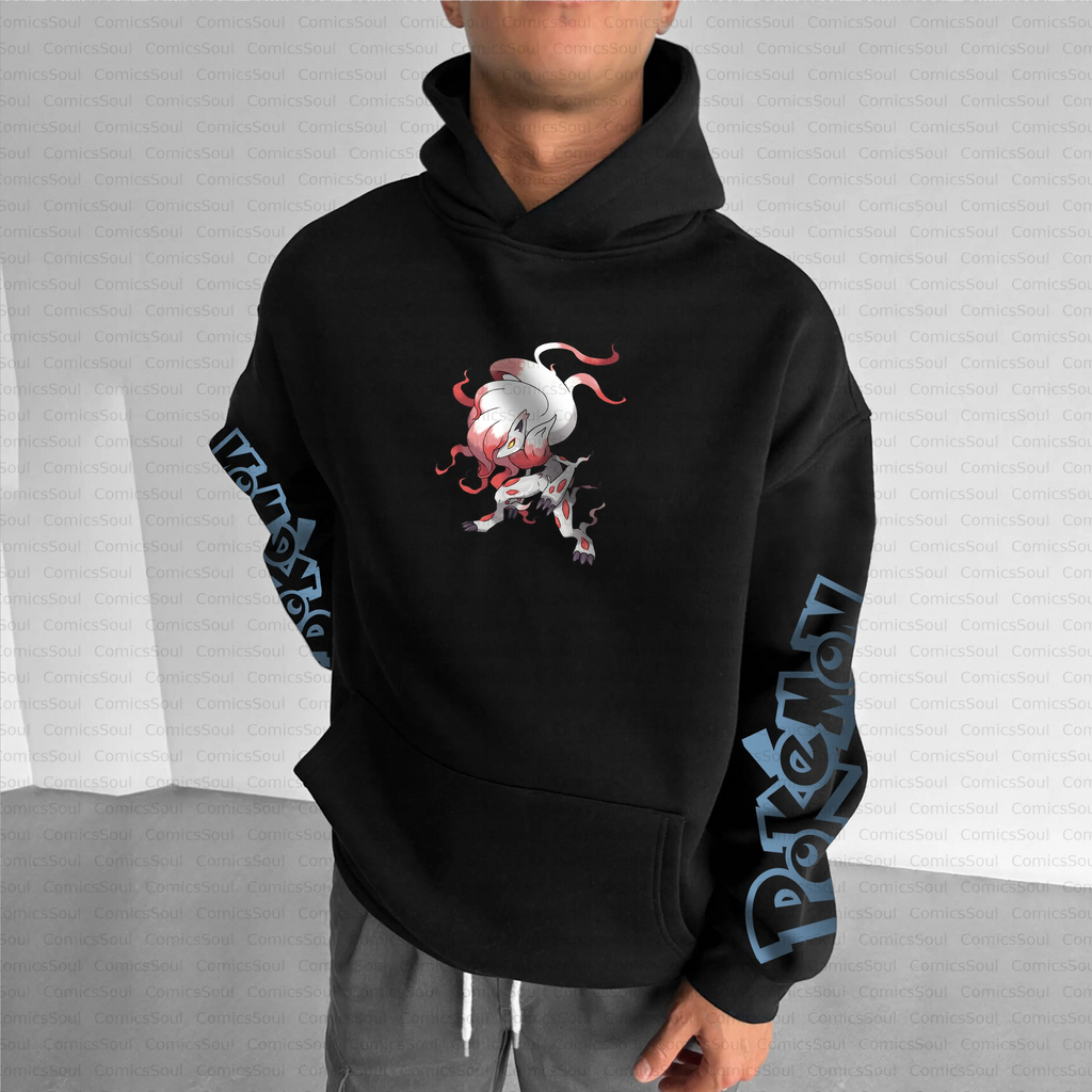 PKM-Unisex Anime Inspired Vintage Plush Hoodie