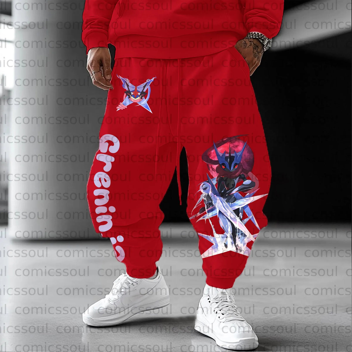 PKM-Unisex Anime Inspired Vintage Plush Pants